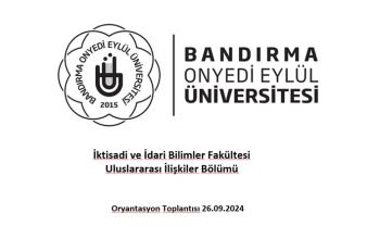 Bölümümüzden 1. Sınıf Öğrencilerine Yönelik Oryantasyon Programı Düzenlendi