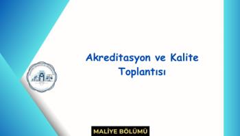 Bölüm Hocalarımız Akreditasyon Toplantısına Katıldı.