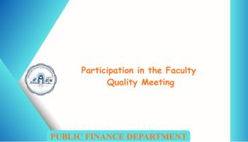 Faculty Quality Meeting