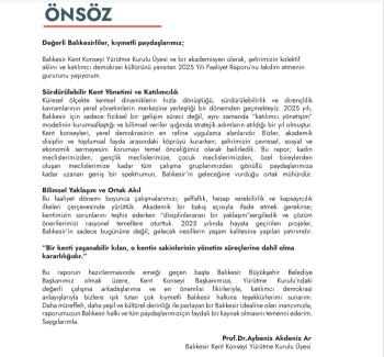 Contribution to the Balıkesir City Council Activity Report