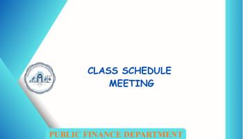 Class Schedule Meeting