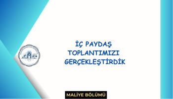 Güz Dönemi İç Paydaş Toplantımızı Gerçekleştirdik.