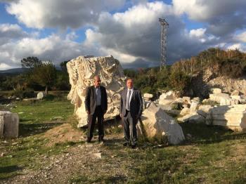 Rektörümüz Kyzikos Antik Kenti Kazı Alanında İncelemelerde Bulundu